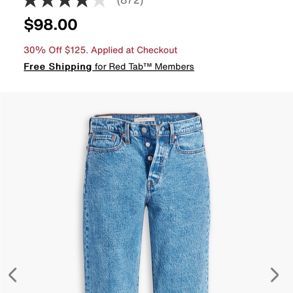 Levi's Wedgie Straight Jeans - Picture 2 of 5